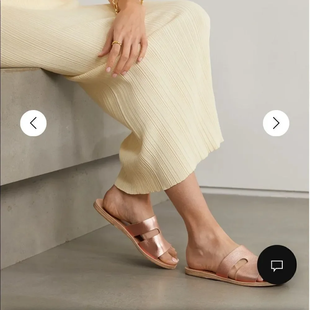 ⚡️Ancient Greek Women’s slide soft top leather grain leather sandals size 6, new